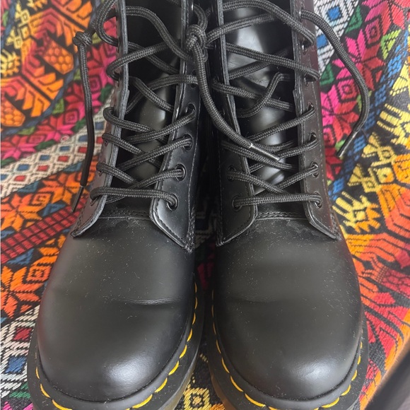 Dr. Martens Black Boots with Yellow Accents - Picture 2 of 5